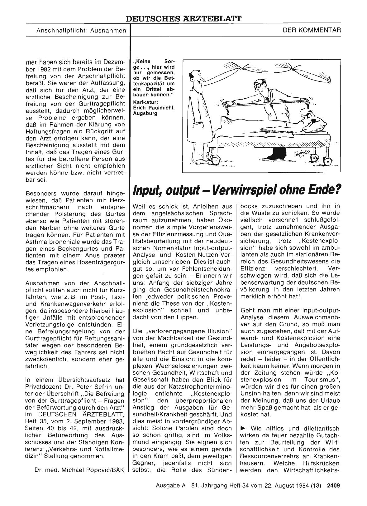 Vorschauseite 1: Input, outpul-Verwirrspiel ohne Ende?