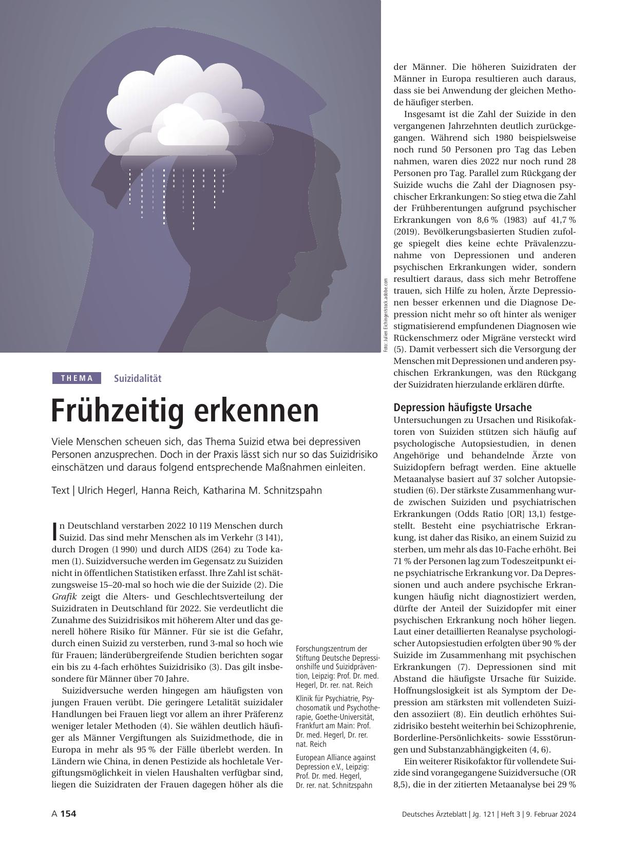Vorschauseite 1: Suizidalität: Frühzeitig erkennen