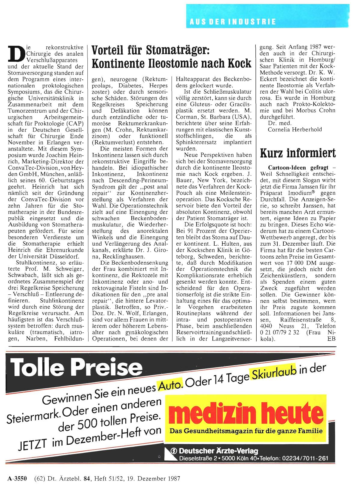 Vorschauseite 1: Kurz informiert: Cartoon-Ideen gefragt