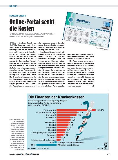 Vorschauseite 1: Die Finanzen der Krankenkassen