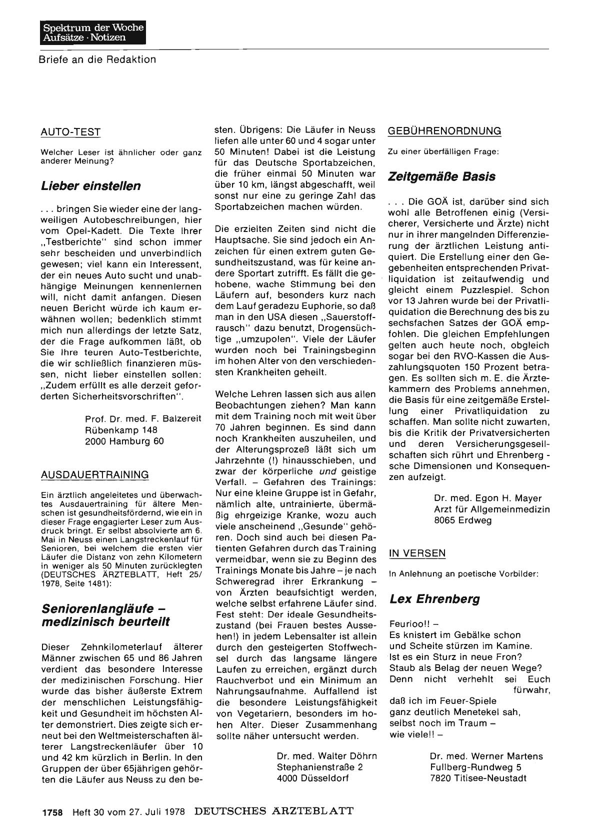 Vorschauseite 1: IN VERSEN: Lex Ehrenberg