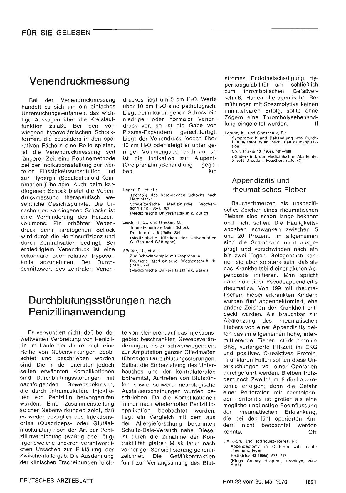 Vorschauseite 1: Venendruckmessung