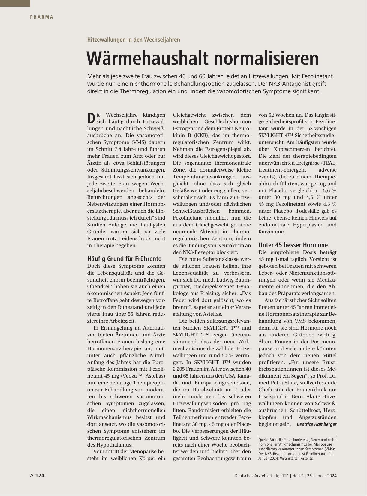 Vorschauseite 1: Hitzewallungen in den Wechseljahren: Wärmehaushalt normalisieren