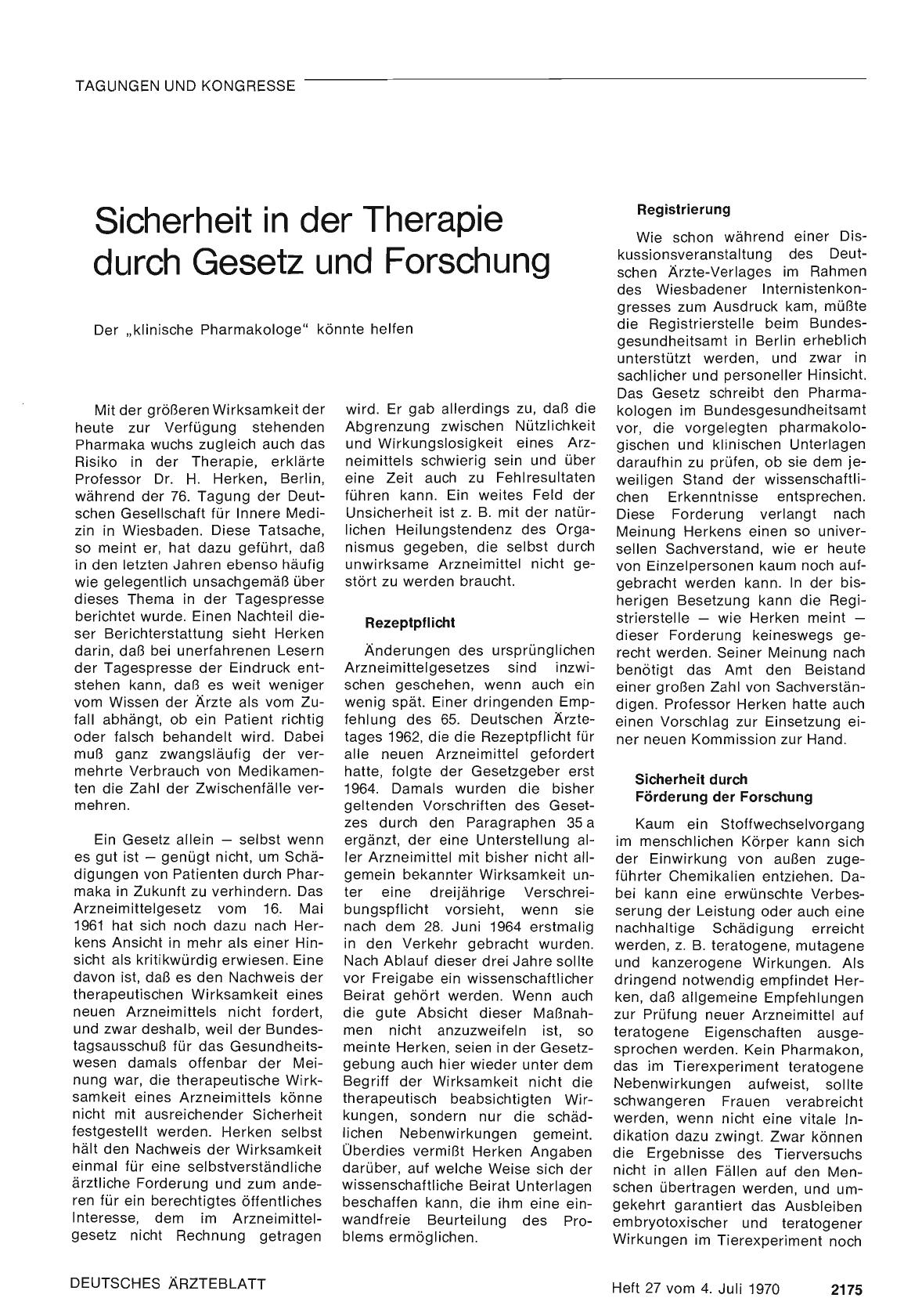 Vorschauseite 1: Sicherheit in der Therapie durch Gesetz und Forschung