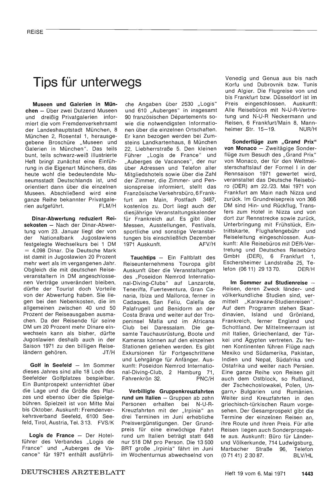 Vorschauseite 1: Tips für unterwegs