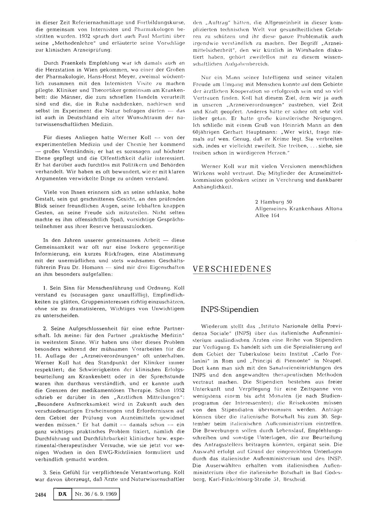 Vorschauseite 1: INPS-Stipendien