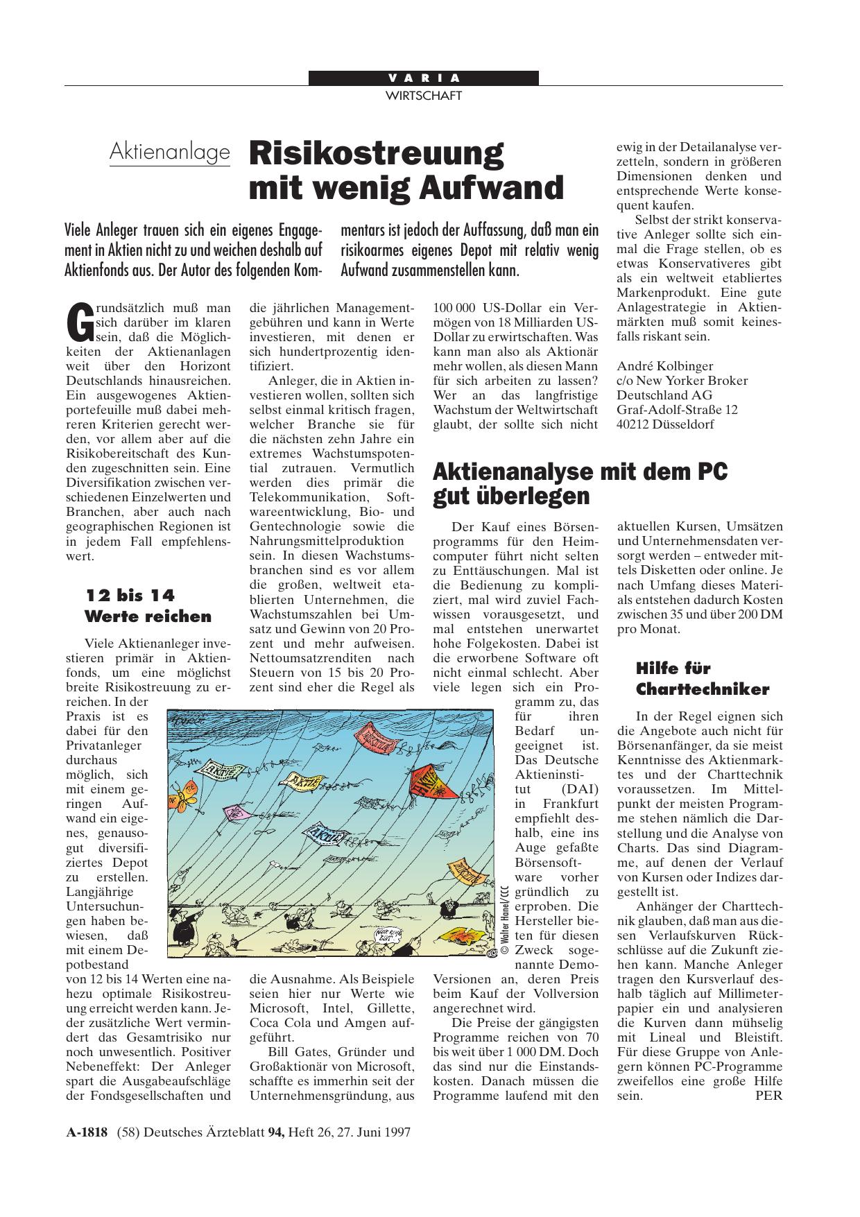Vorschauseite 1: Aktienanlage: Risikostreuung mit wenig Aufwand