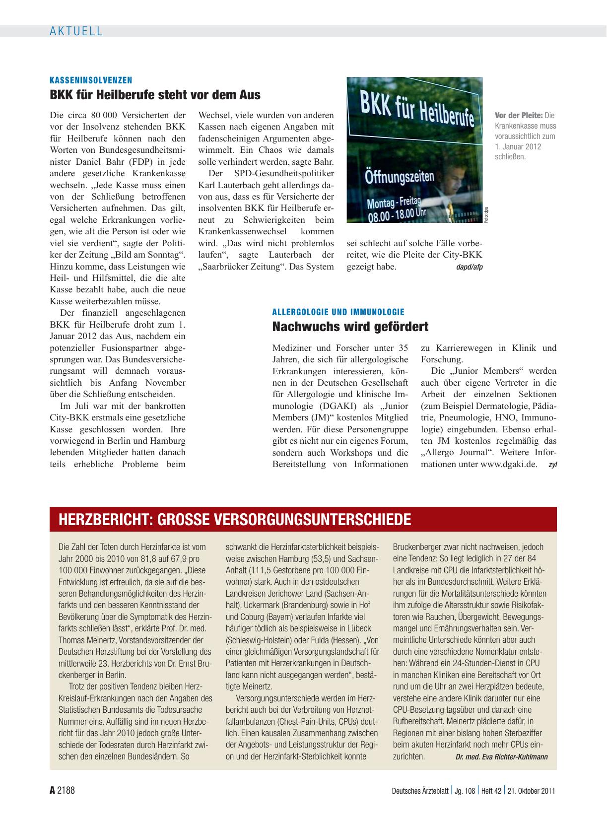 Vorschauseite 1: Allergologie und Immunologie: Nachwuchs wird gefördert