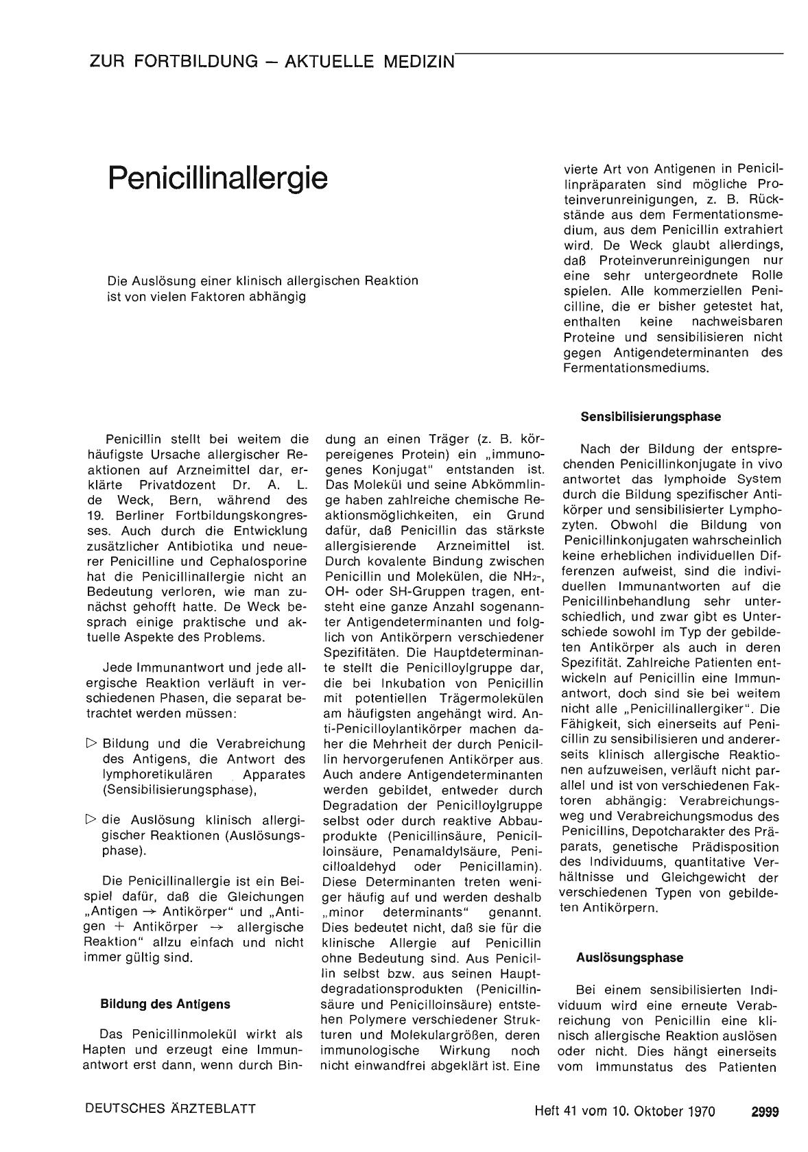 Vorschauseite 1: Penicillinallergie