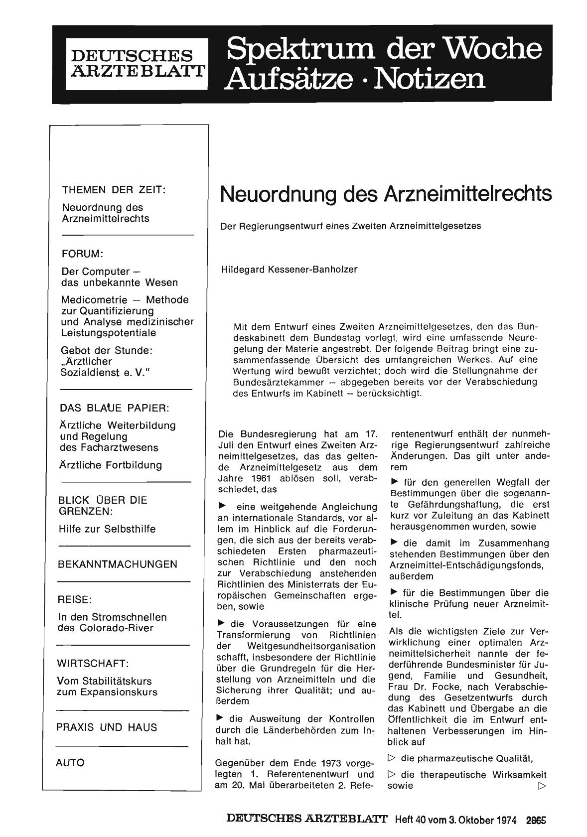 Vorschauseite 1: Neuordnung des Arzneimittelrechts