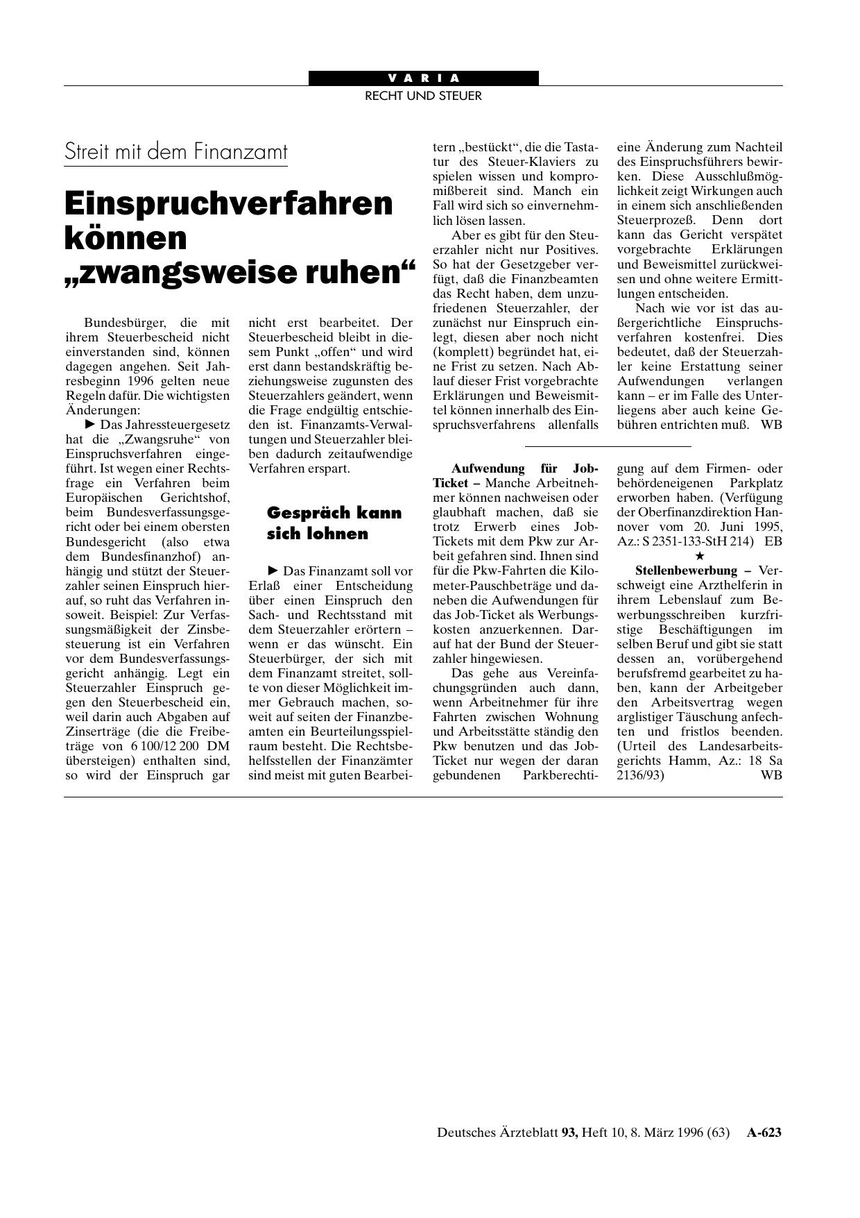 Vorschauseite 1: Stellenbewerbung
