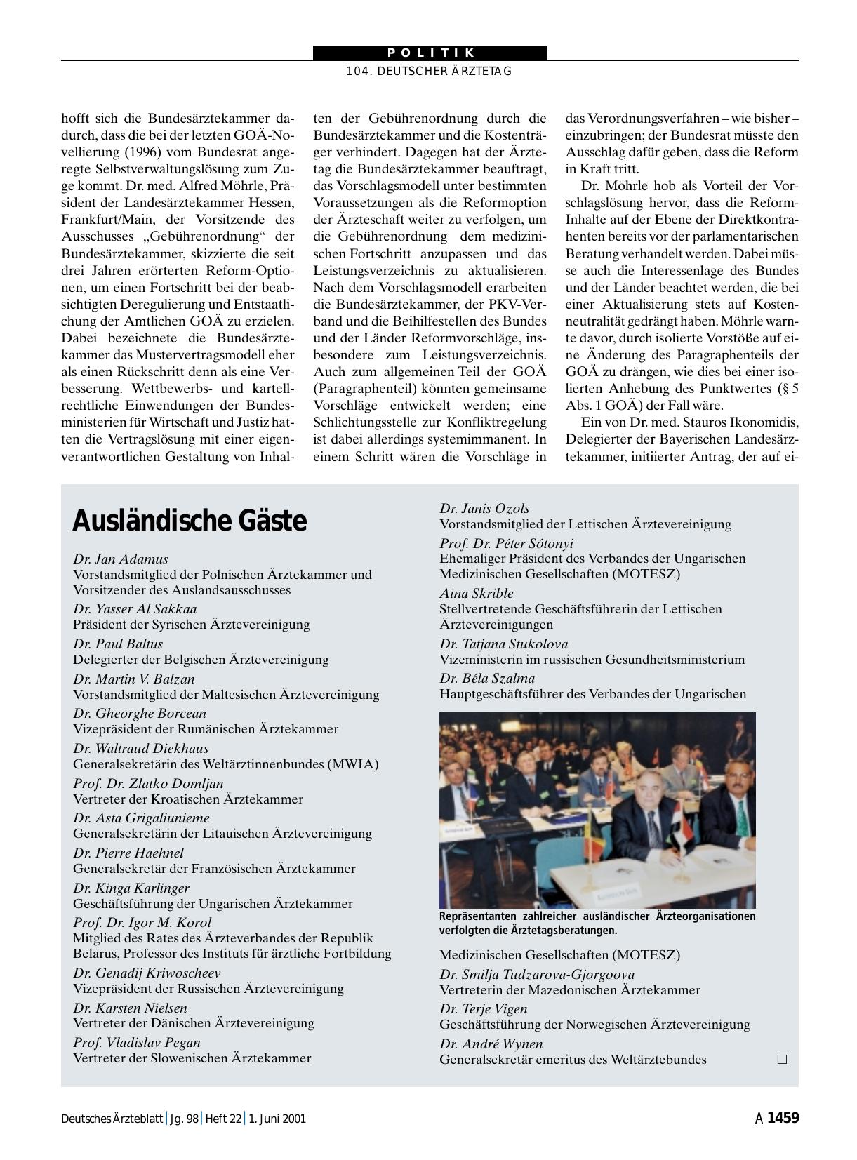 Vorschauseite 1: Ausländische Gäste