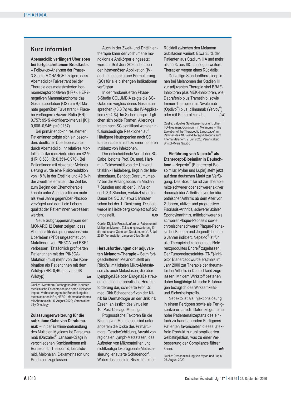 Vorschauseite 1: Kurz informiert