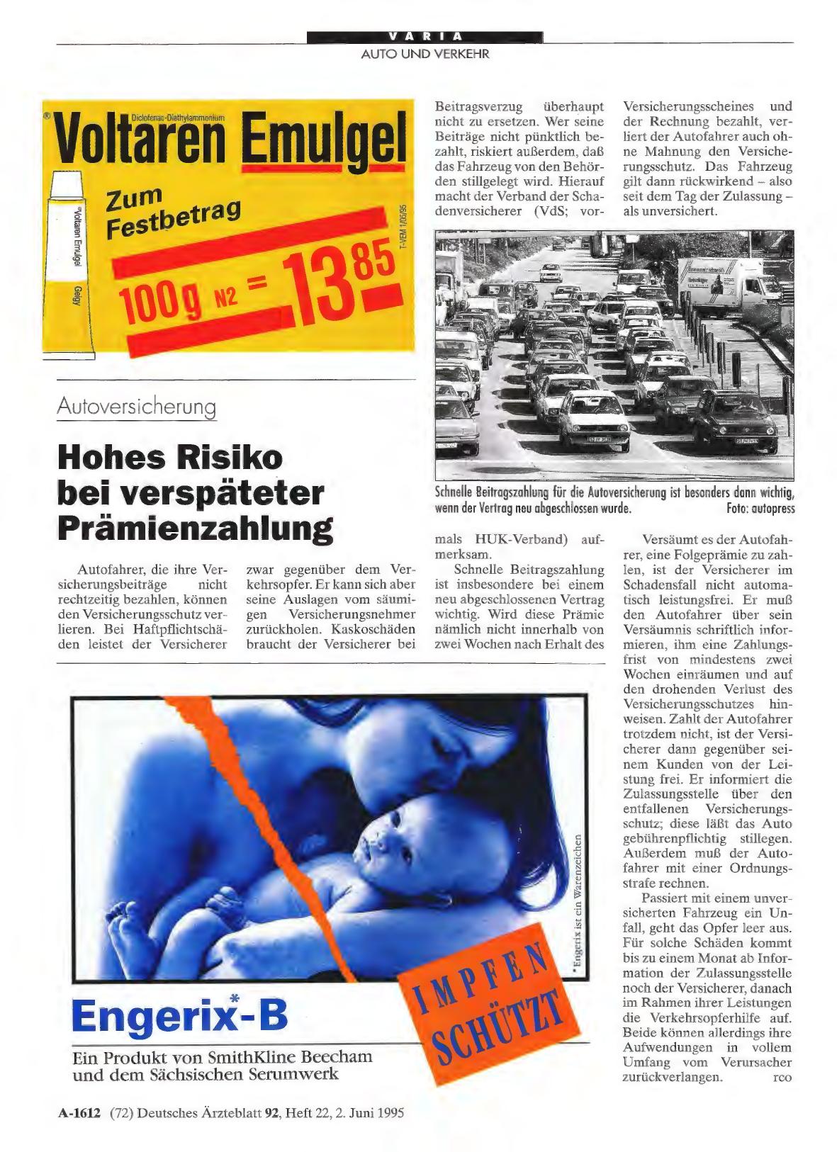 Vorschauseite 1: Autoversicherung: Hohes Risiko bei verspäteter Prämienzahlung