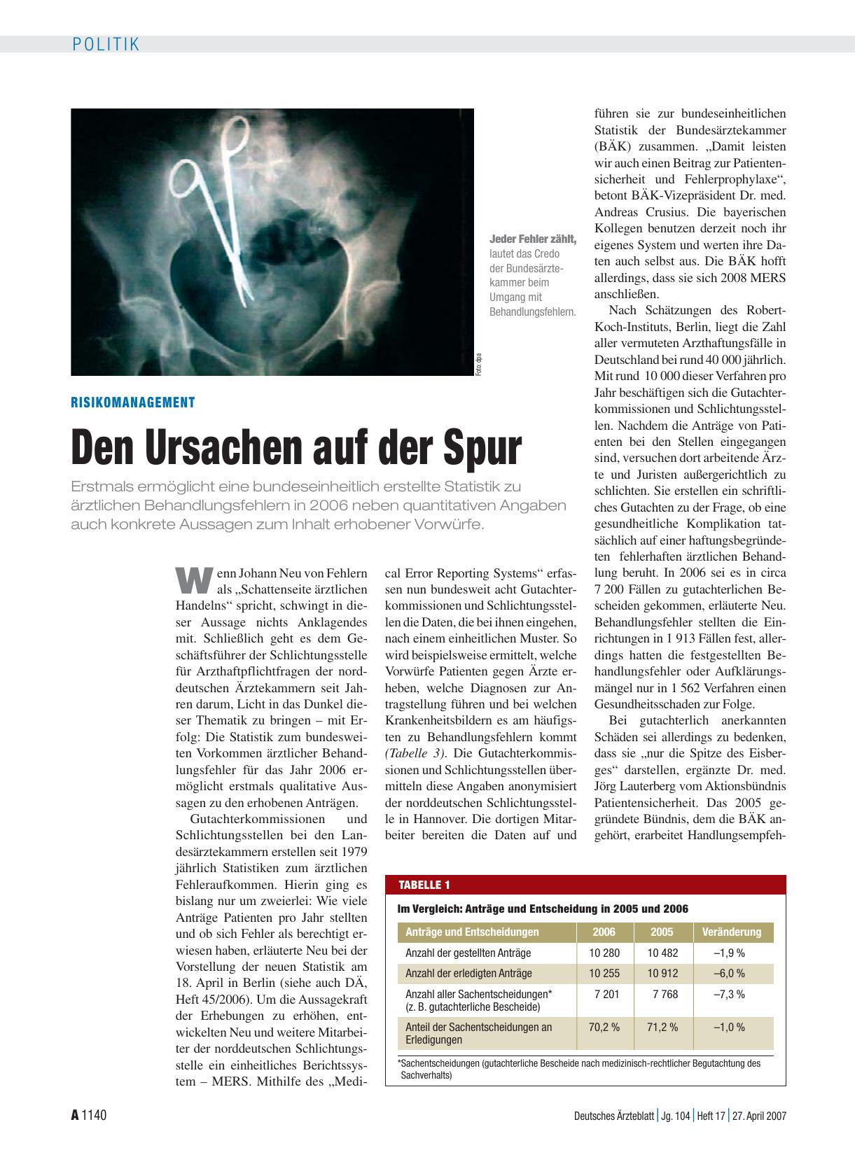 Vorschauseite 1: Risikomanagement: Den Ursachen auf der Spur