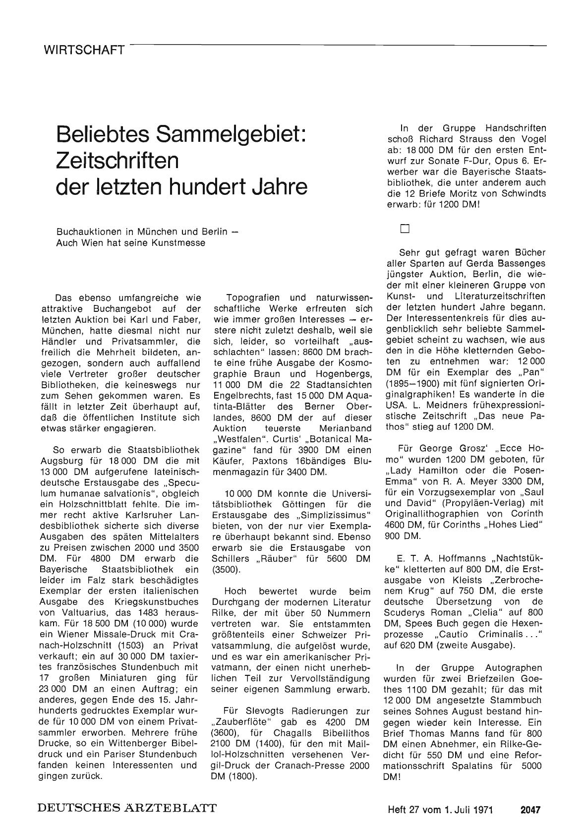 Vorschauseite 1: Beliebtes Sammelgebiet: Zeitschriften der letzten hundert Jahre