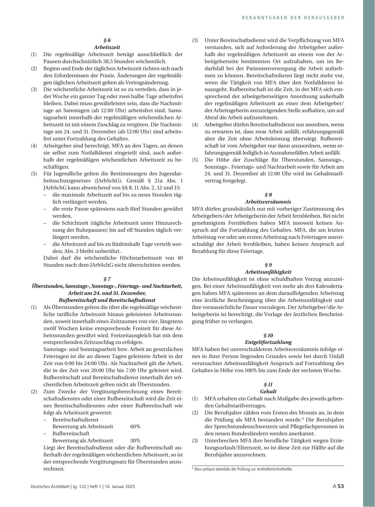 Vorschauseite 2: Manteltarifvertrag für Medizinische Fachangestellte