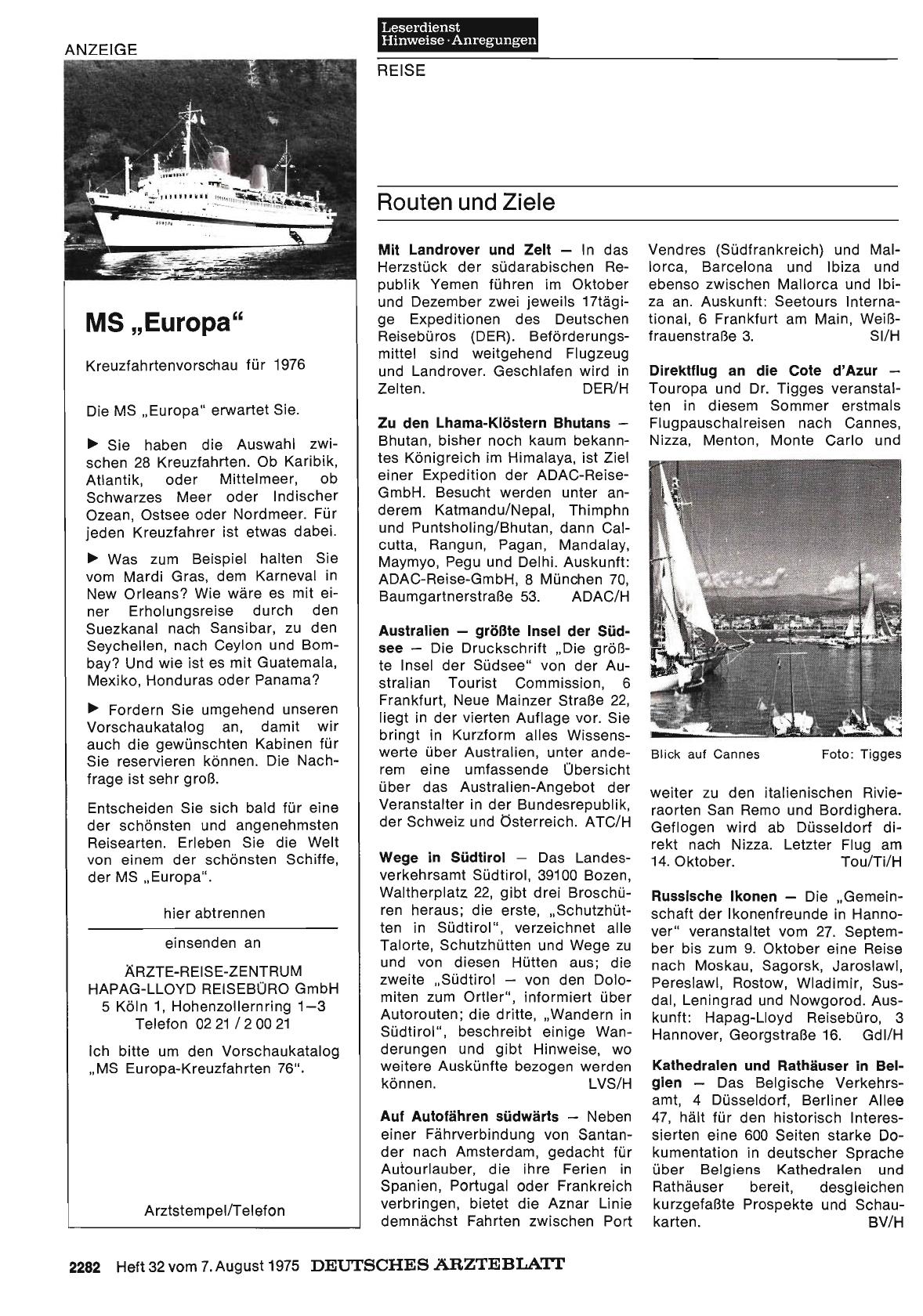 Vorschauseite 1: Routen und Ziele