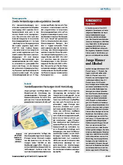 Vorschauseite 1: Paxlovid: Hunderttausenden Packungen droht Vernichtung