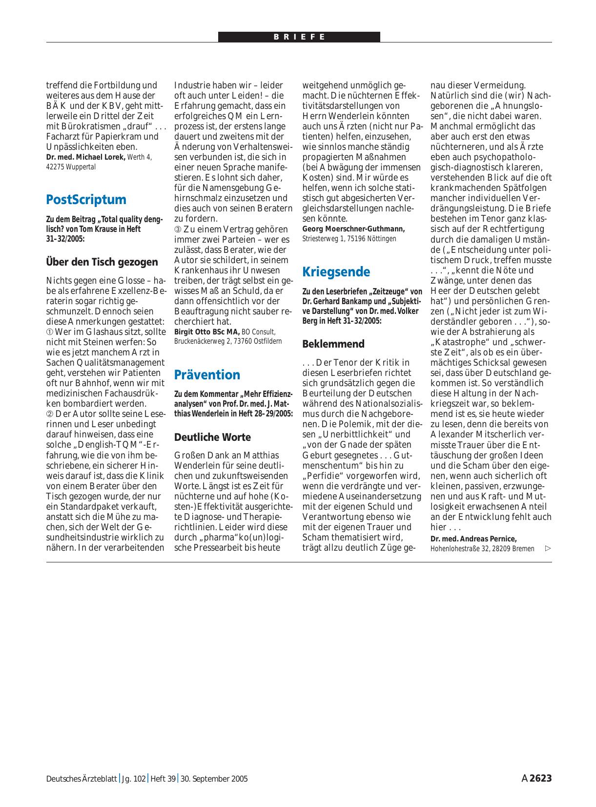 Vorschauseite 1: Prävention: Deutliche Worte