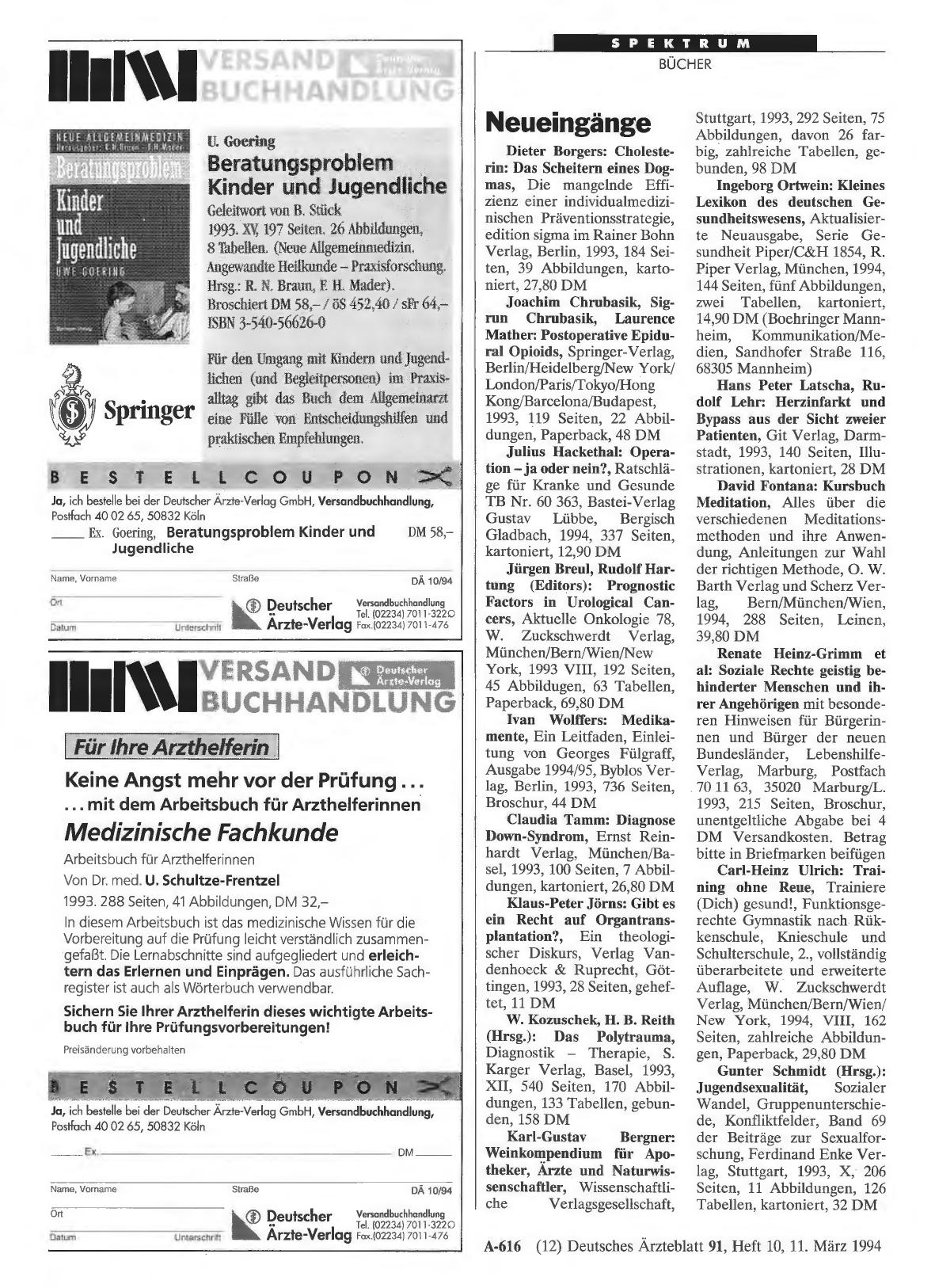 Vorschauseite 1: Neueingänge