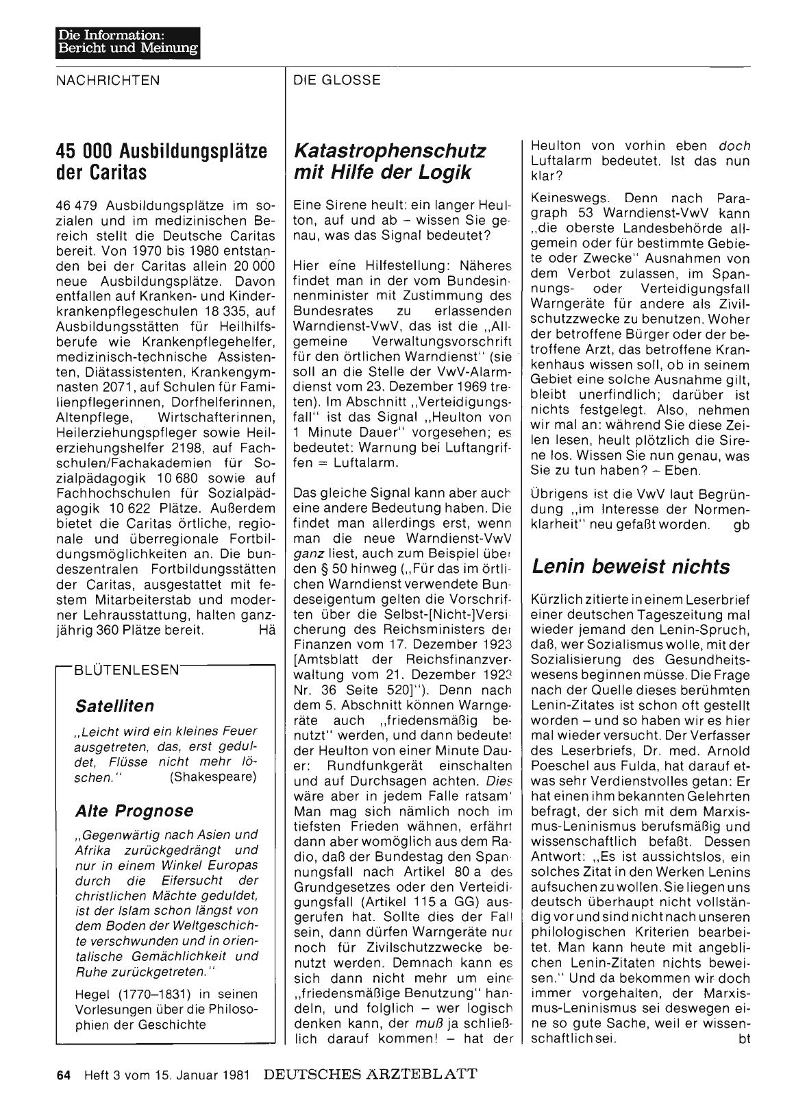 Vorschauseite 1: Alte Prognose