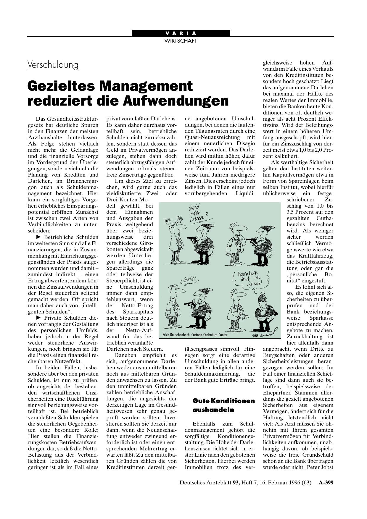 Vorschauseite 1: Verschuldung: Gezieltes Management reduziert die Aufwendungen