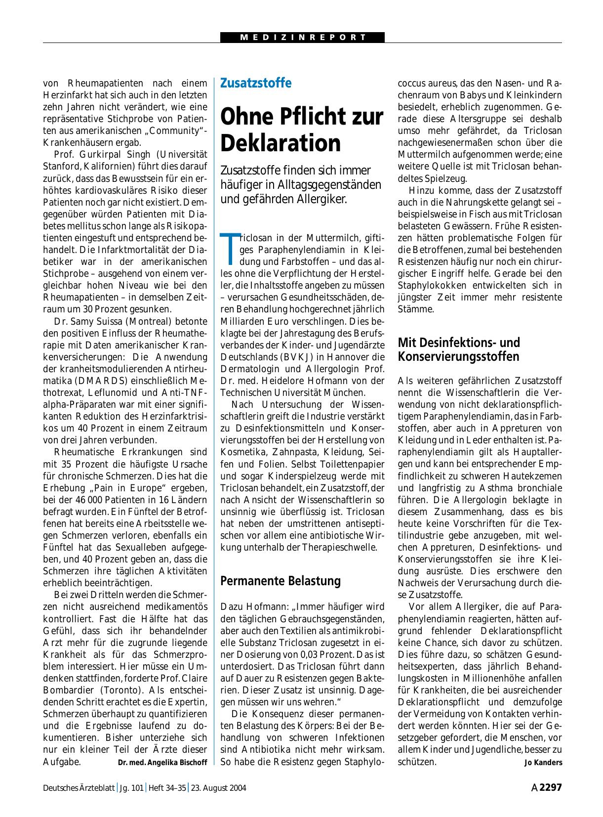 Vorschauseite 1: Zusatzstoffe: Ohne Pflicht zur Deklaration