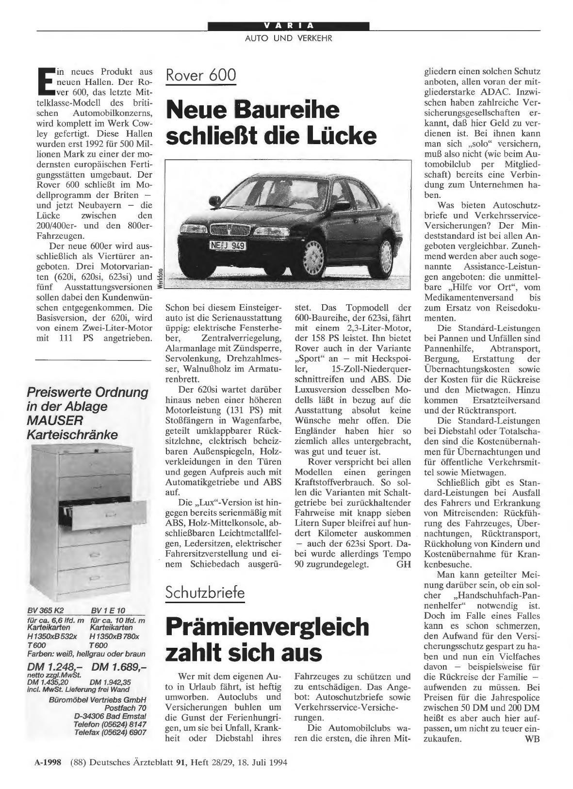 Vorschauseite 1: Schutzbriefe: Prämienvergleich zahlt sich aus