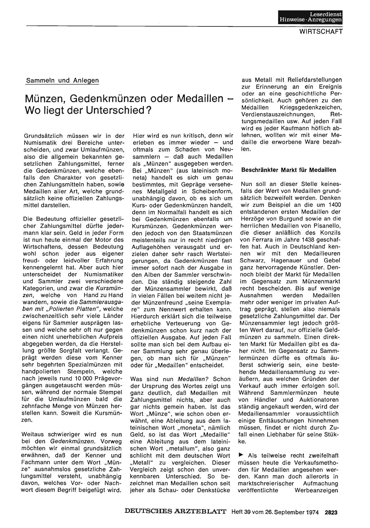 Vorschauseite 1: Sammeln und Anlegen: Münzen, Gedenkmünzen oder Medaillen — Wo liegt der Unterschied?