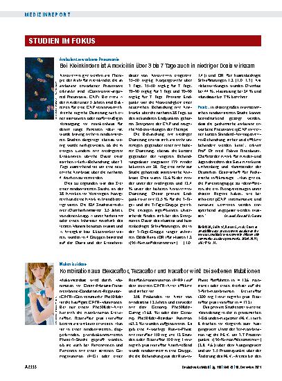 Vorschauseite 1: Mukoviszidose: Kombination aus Elexacaftor, Tezacaftor und Ivacaftor wirkt bei seltenen Mutationen