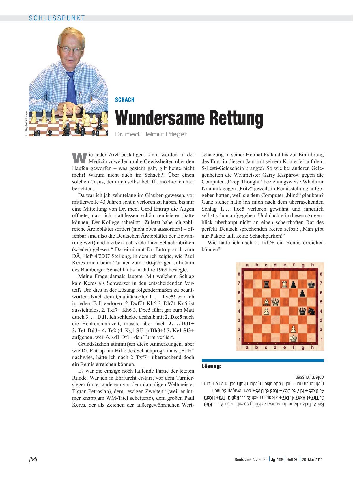 Vorschauseite 1: Schach: Wundersame Rettung