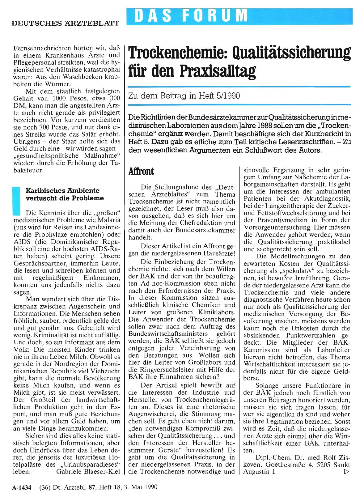 Vorschauseite 1: Trockenchemie: Qualitätssicherung für den Praxisalltag: Affront