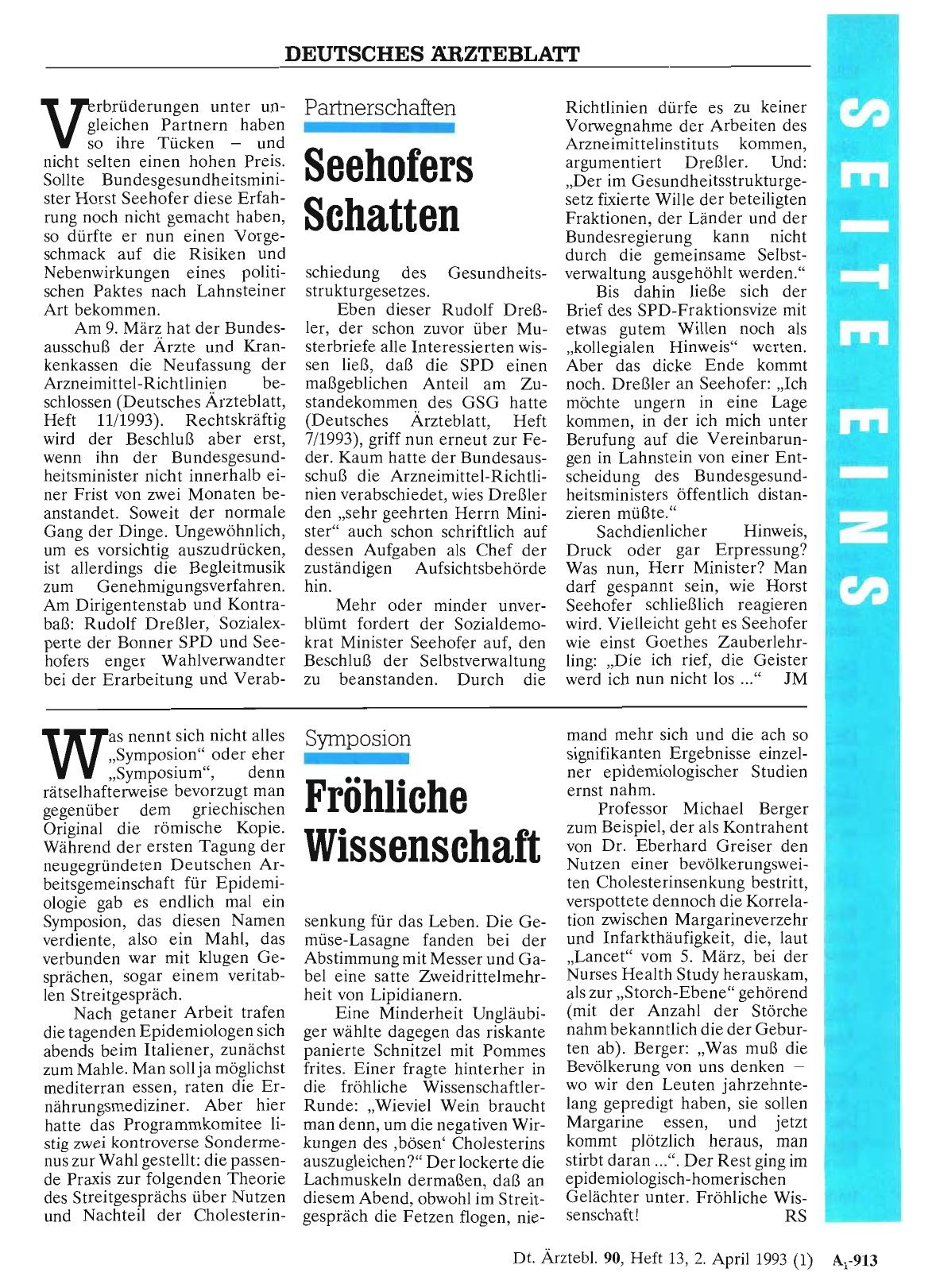 Vorschauseite 1: Partnerschaften: Seehofers Schatten