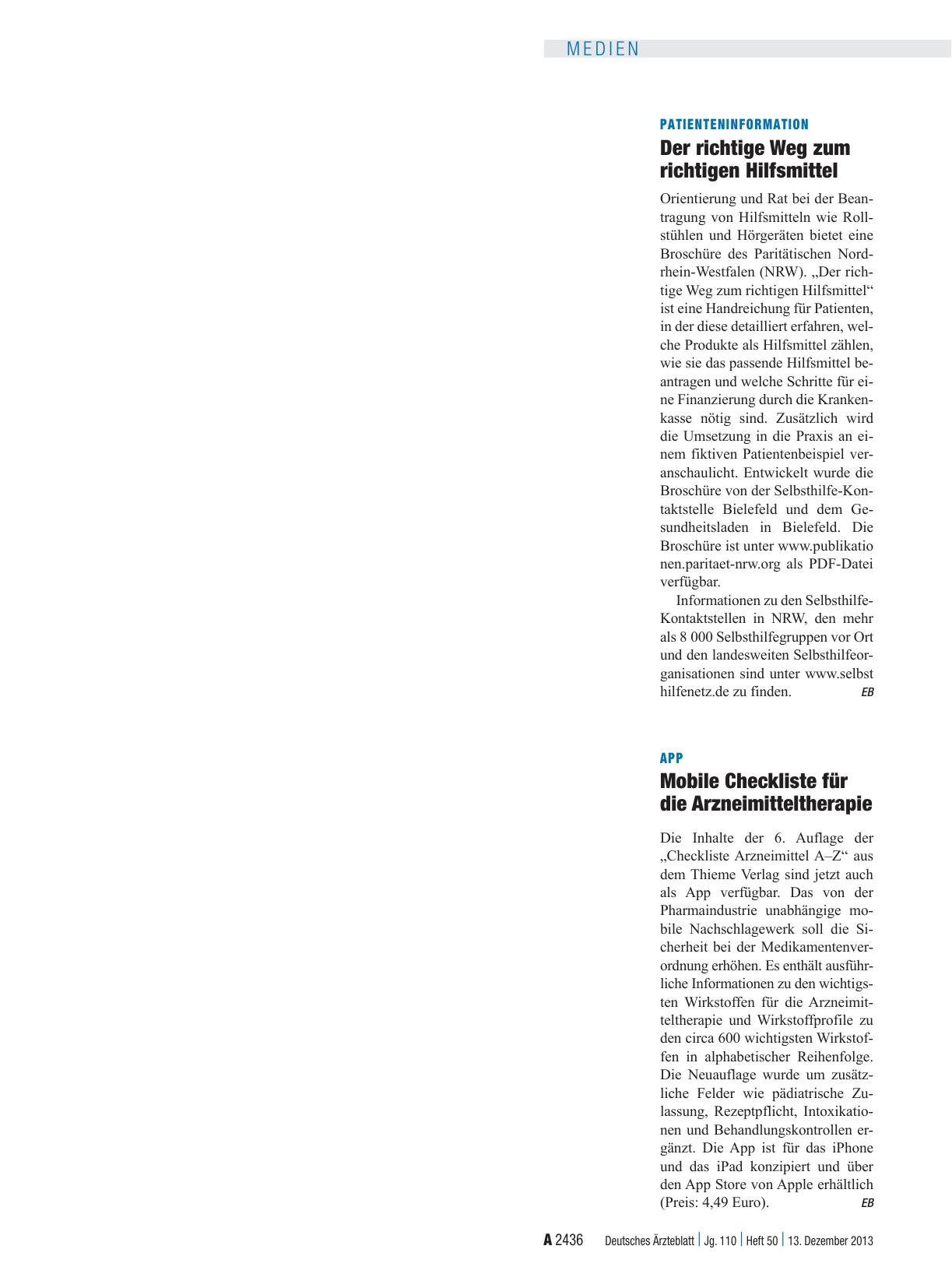 Vorschauseite 1: Patienteninformation: Der richtige Weg zum richtigen Hilfsmittel