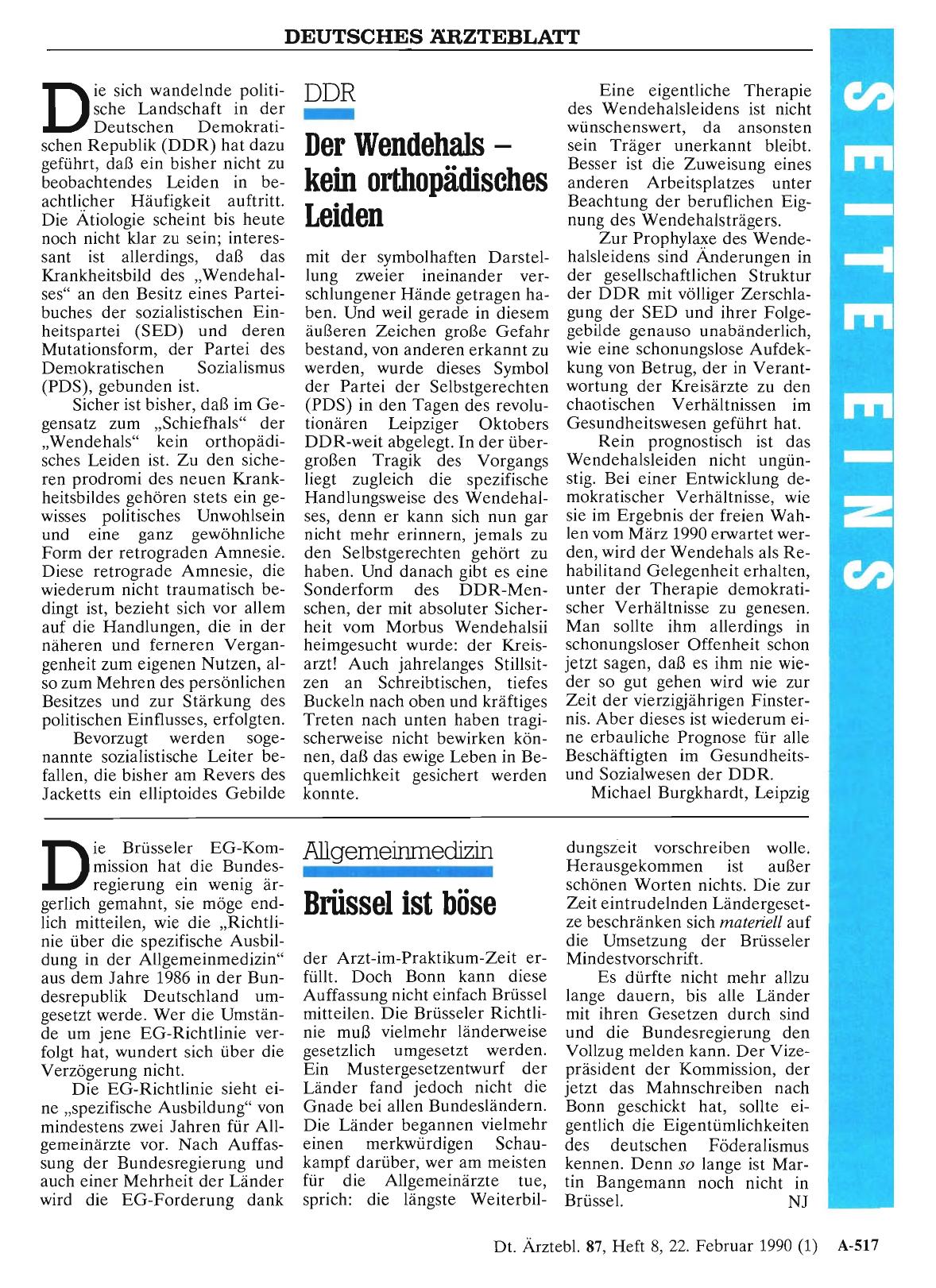 Vorschauseite 1: Allgemeinmedizin: Brüssel ist böse