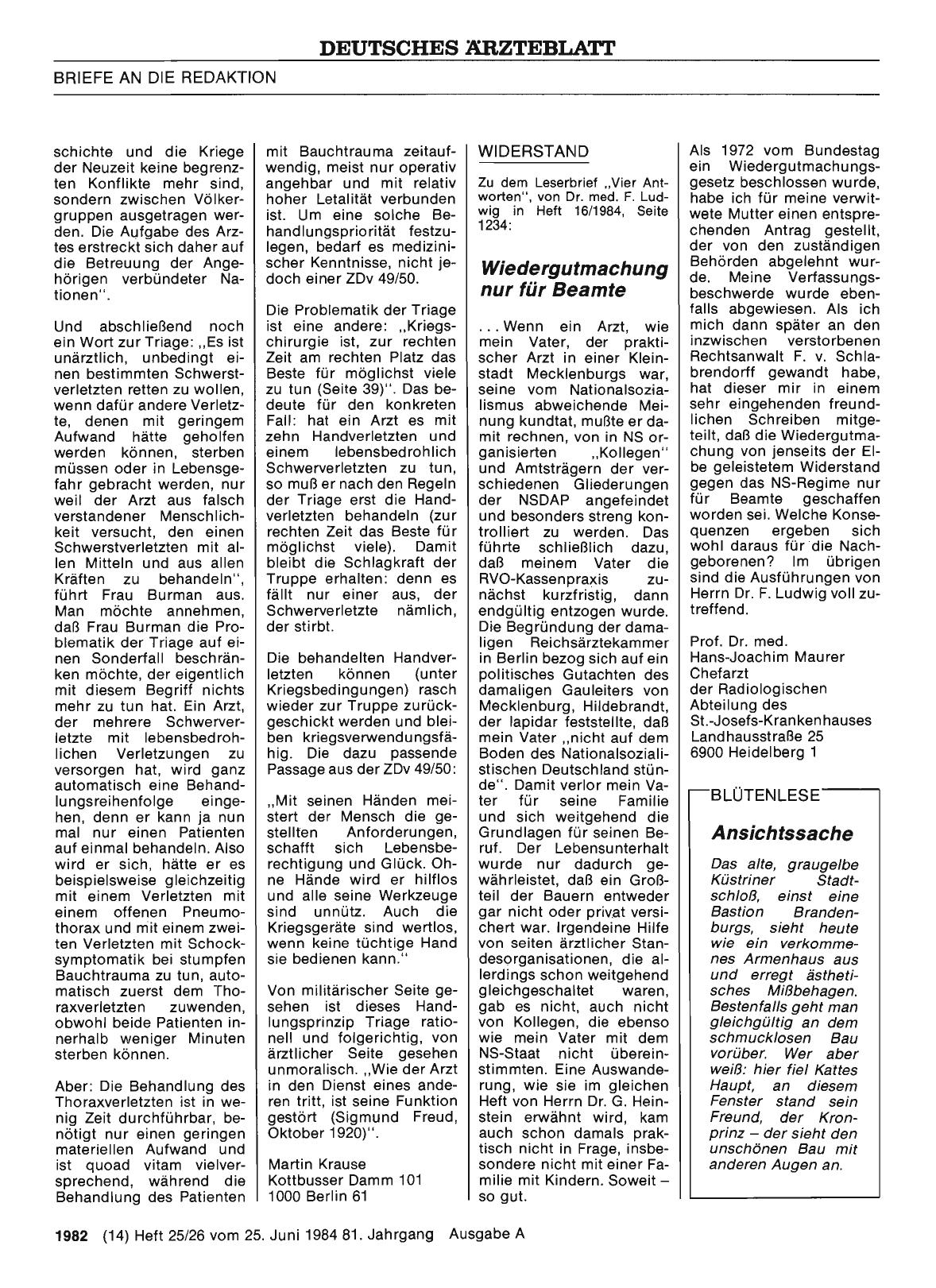 Vorschauseite 1: WIDERSTAND: Wiedergutmachung nur für Beamte