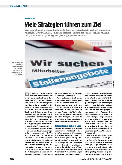 Vorschauseite 1: Recruiting: Viele Strategien führen zum Ziel