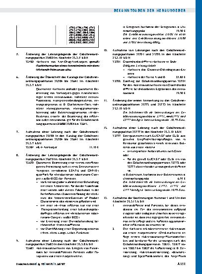 Vorschauseite 2: Beschluss des Bewertungsausschusses nach § 87 Abs. 1 Satz 1 SGB V in seiner 596. Sitzung am 15. Juni 2022 zur Änderung des Einheitlichen Bewertungsmaßstabes (EBM)
