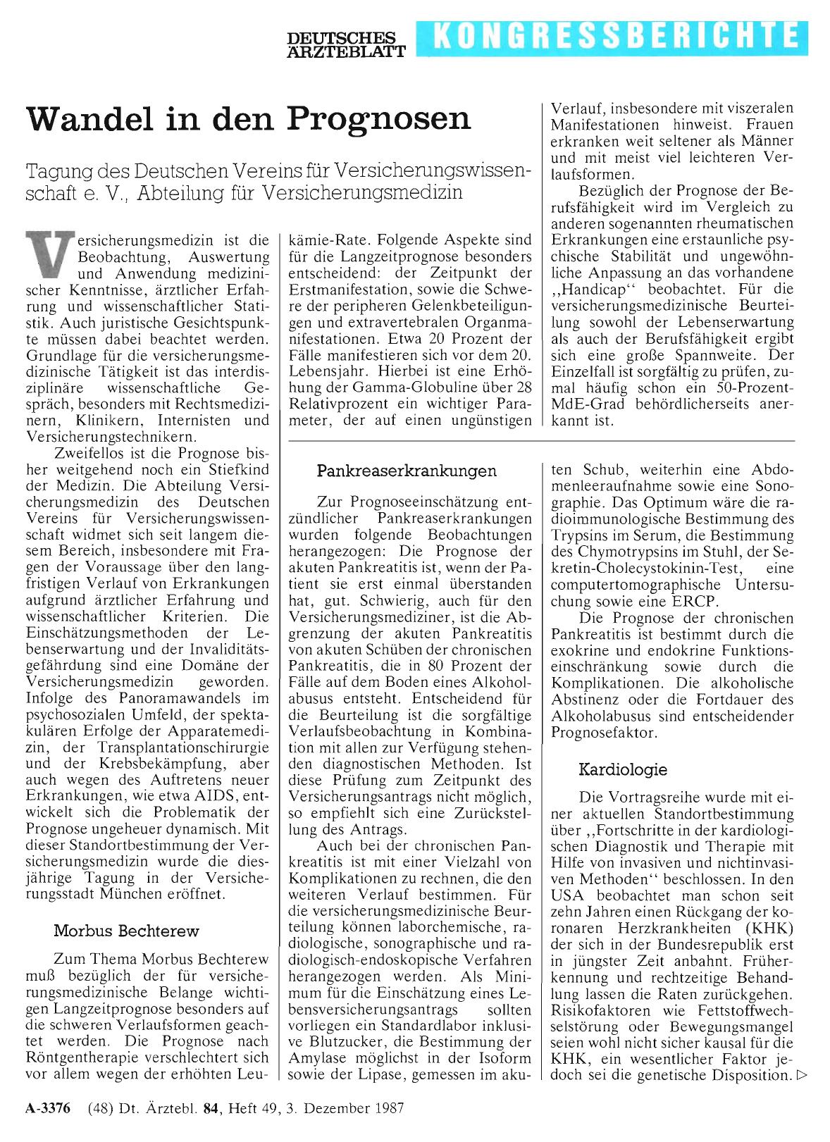 Vorschauseite 1: Wandel in den Prognosen