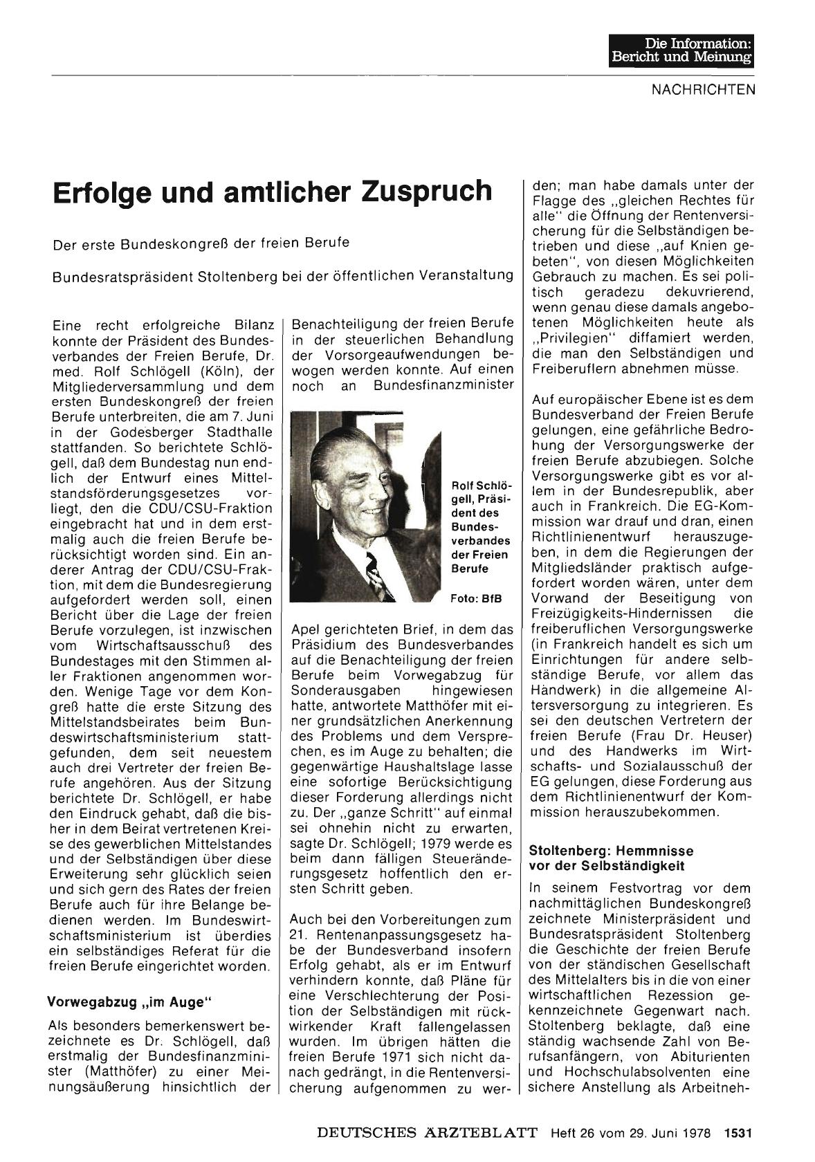 Vorschauseite 1: Erfolge und amtlicher Zuspruch