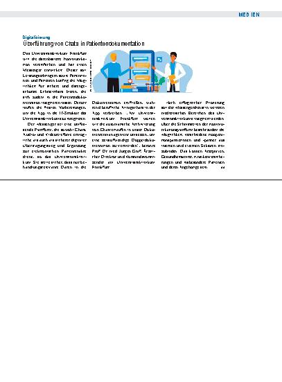 Vorschauseite 1: Digitalisierung: Überführung von Chats in Patientendokumentation