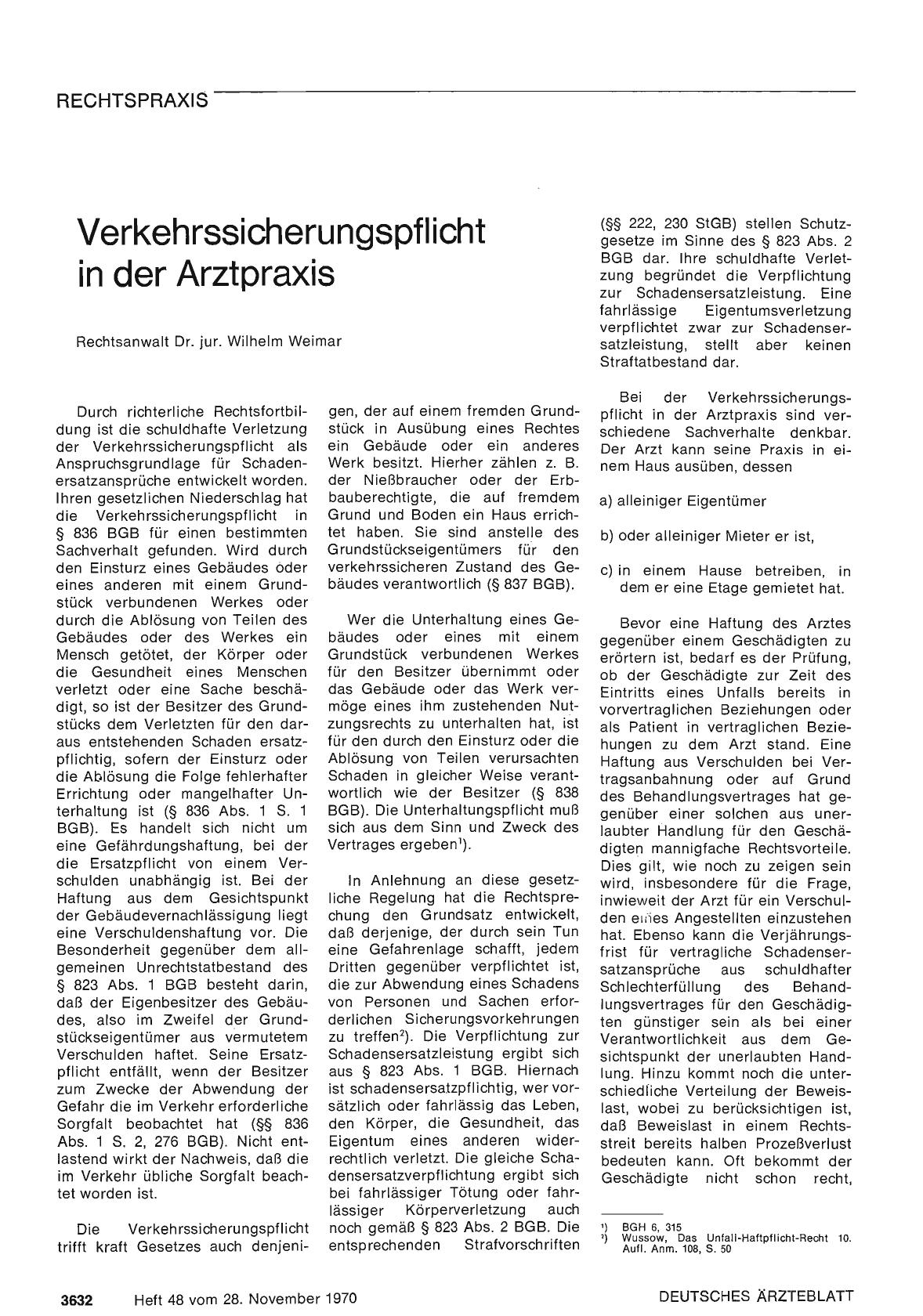 Vorschauseite 1: Verkehrssicherungspflicht in der Arztpraxis