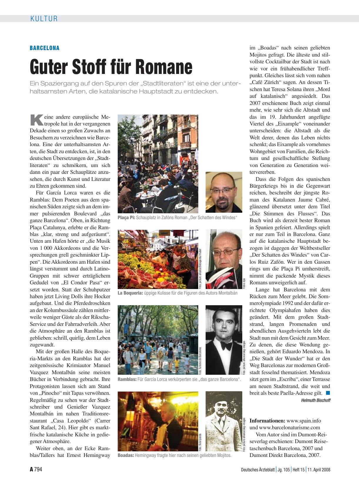 Vorschauseite 1: Barcelona: Guter Stoff für Romane