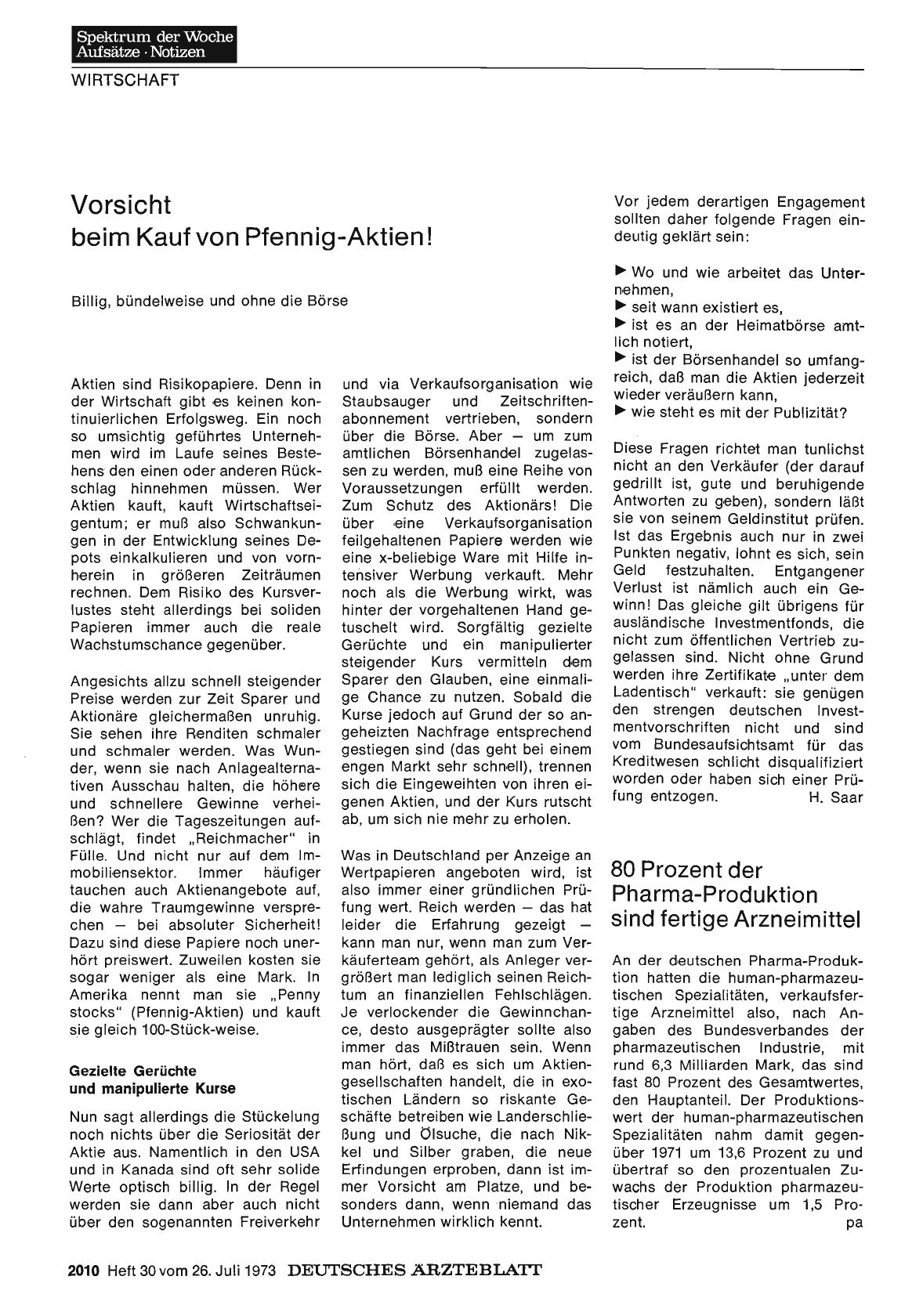 Vorschauseite 1: Vorsicht beim Kauf von Pfennig-Aktien!