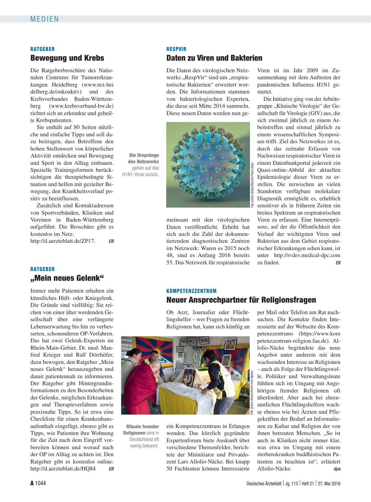 Vorschauseite 1: RespVir: Daten zu Viren und Bakterien