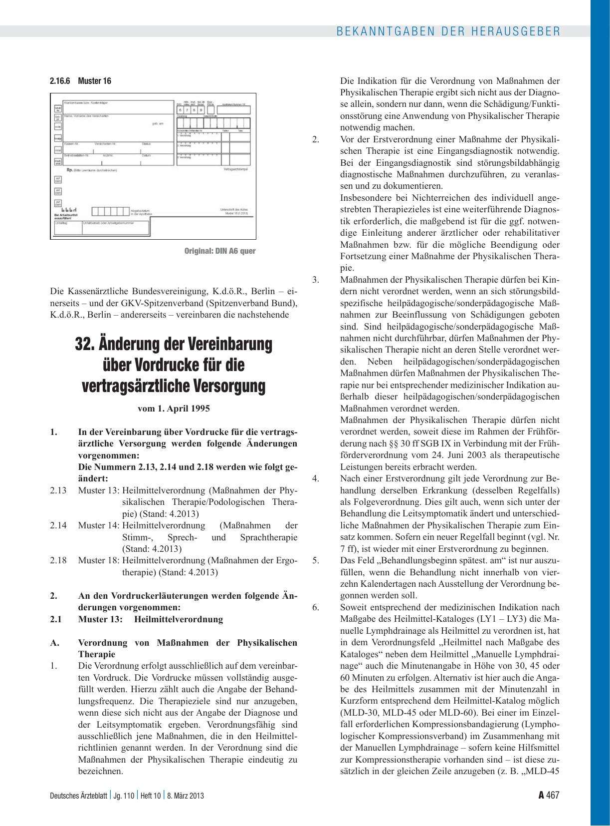 Vorschauseite 3: 17. Änderung der Vereinbarung über den Einsatz des Blankoformularbedruckungs-Verfahrens zur Herstellung und Bedruckung von Vordrucken für die vertragsärztliche Versorgung