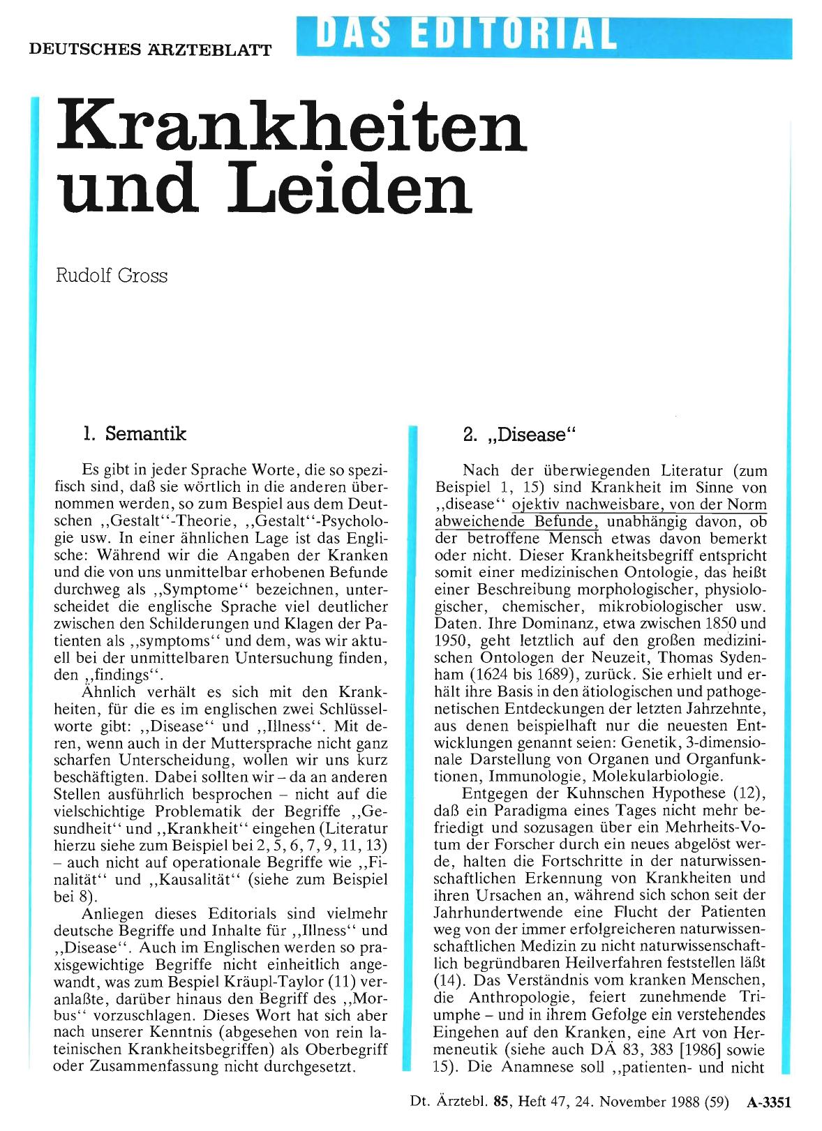 Vorschauseite 1: Krankheiten und Leiden