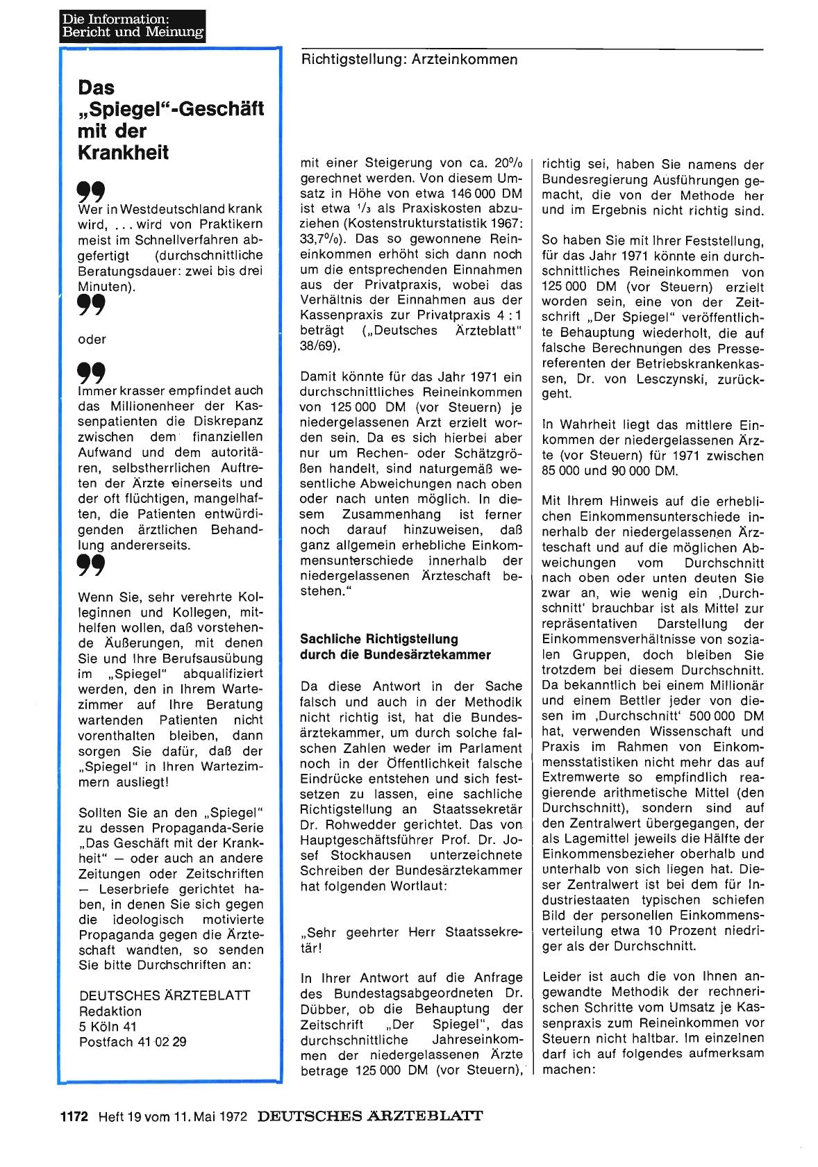 Vorschauseite 1: Das „Spiegel"-Geschäft mit der Krankheit