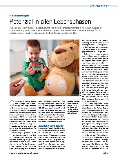 Vorschauseite 1: Diabetestechnologien: Potenzial in allen Lebensphasen